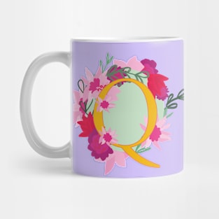 Monogram Q, Personalized Initial Mug